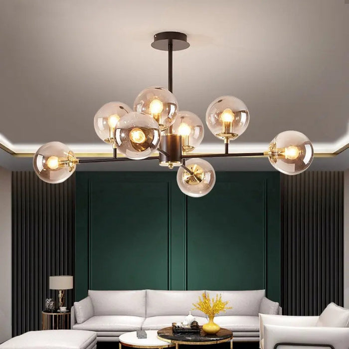 BEAMX E27*8 Glass Pendant Lamp