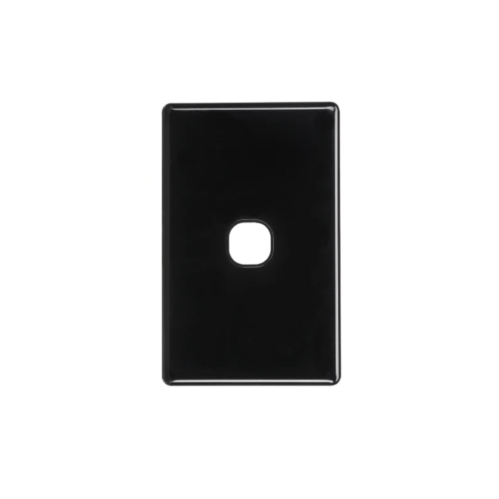 iLuxlite 1 Gang Switch Grid Panel Only Black