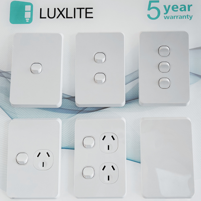 iLuxlite 2 Gang Switch - Vertical - White