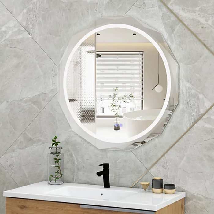 Prisma 600 LED Mirror 16-Sided, Motion Sensor, 3-Color Light & Defogger