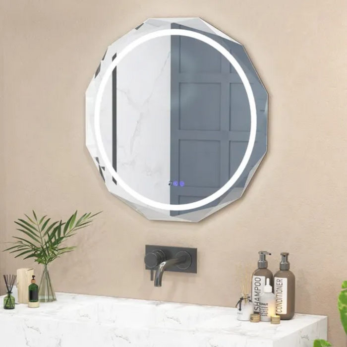 Prisma 600 LED Mirror 16-Sided, Motion Sensor, 3-Color Light & Defogger