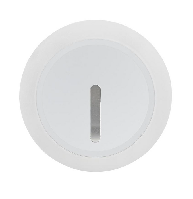 WEPOE WHITE FRAME ROUND MODERN LED TRI-COLOURS RECESSED STEP LIGHT NON-SENSOR