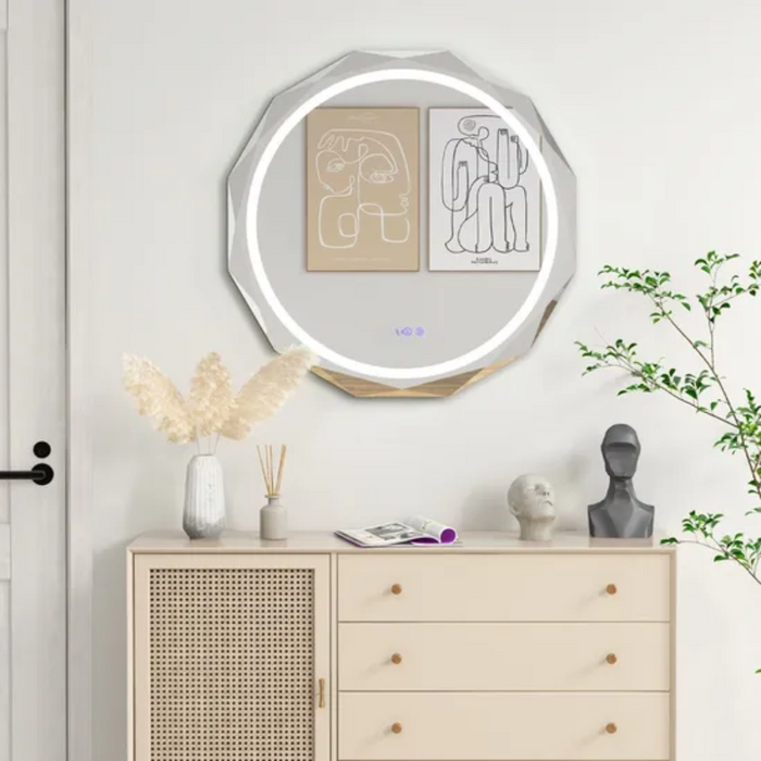 Prisma 600 LED Mirror 16-Sided, Motion Sensor, 3-Color Light & Defogger