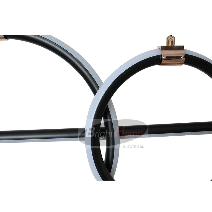 Double Ring Modern LED Horizontal Pendant Light