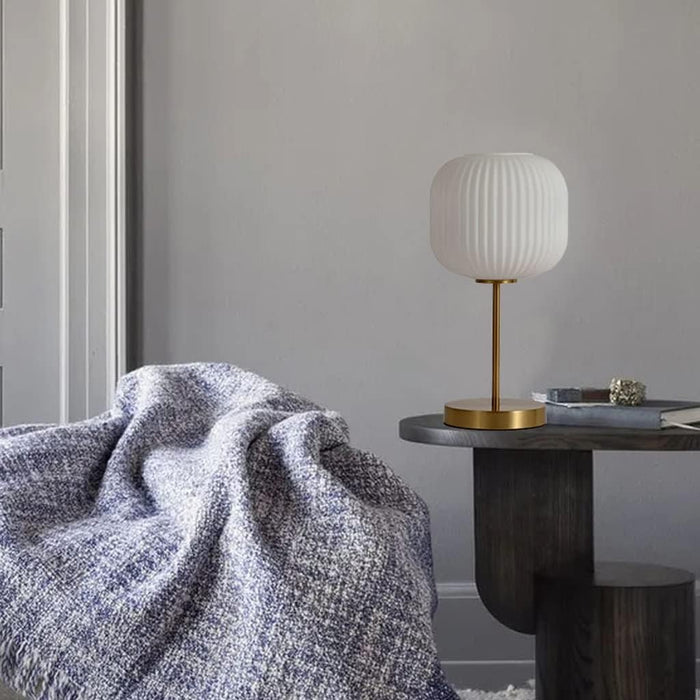 NACRE Modern Metal & Glass Table Lamp – E27, 25W Max Free AKL Shipping