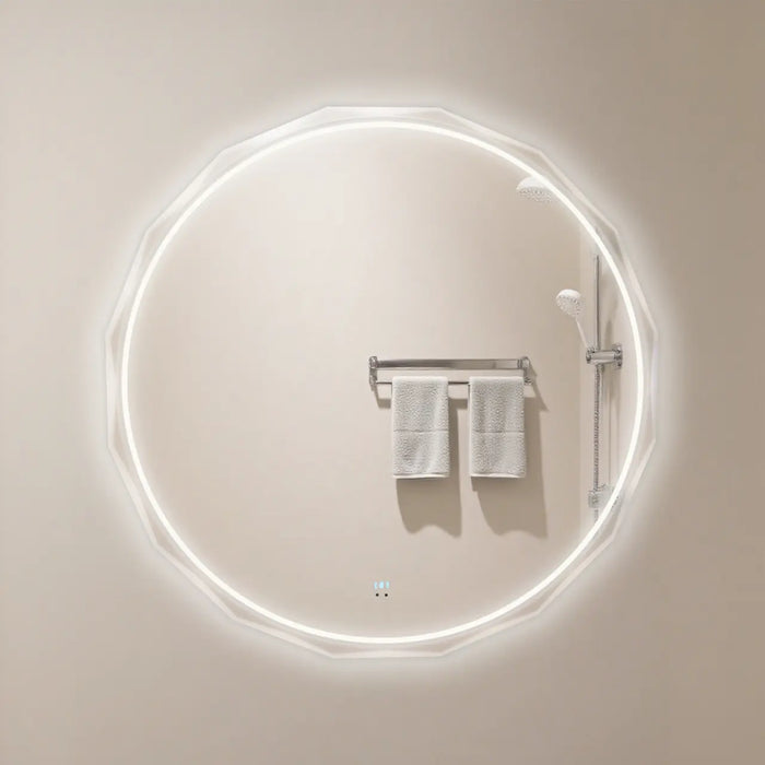 Prisma 600 LED Mirror 16-Sided, Motion Sensor, 3-Color Light & Defogger