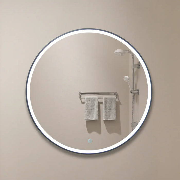 GlowEdge 750mm Grey Frame LED Mirror Light 3 Colors & Dimmable Anti-Fog