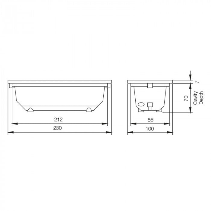 Louvre Recess Brick Light WH/BL