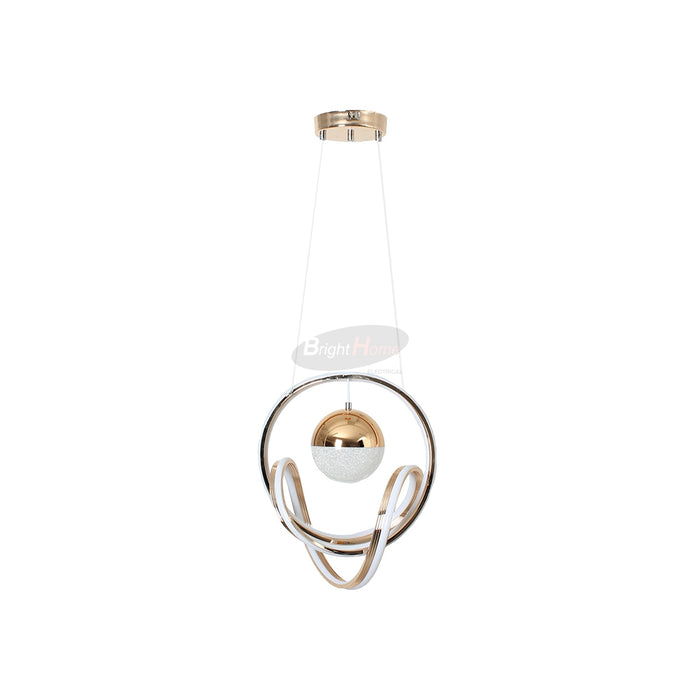 AURAWALL Gold Circle LED Modern Design Pendant Light Golden