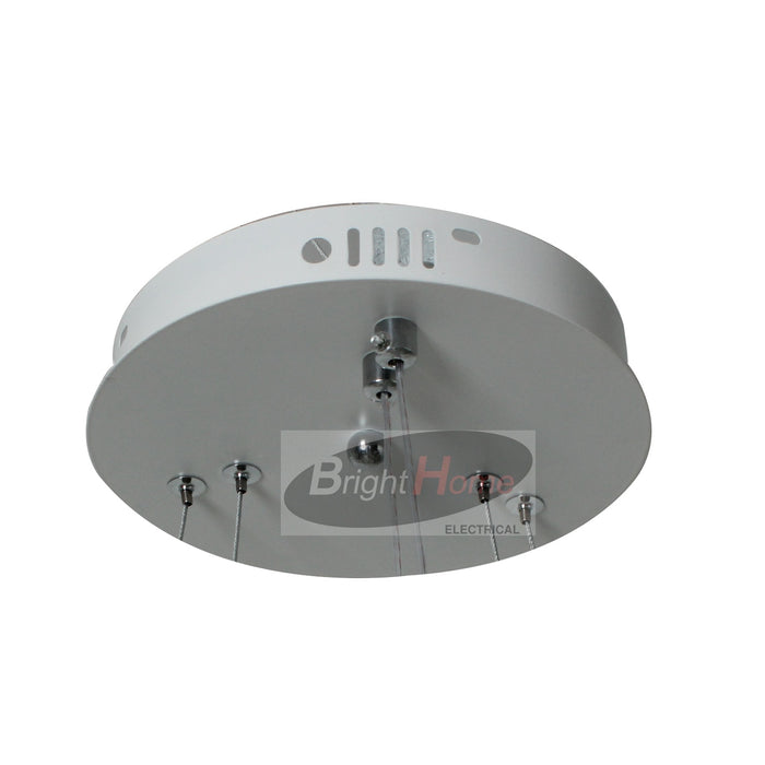Crystal White Double Ring Modern Minimalist LED Pendant Light