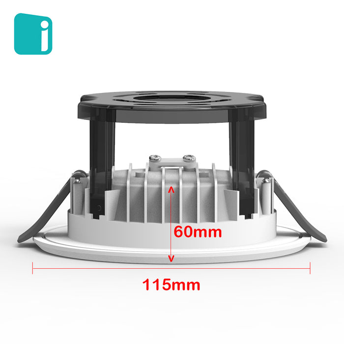 ROMA 9W 800LM 6400K White Cover Dimmable LED Downlight