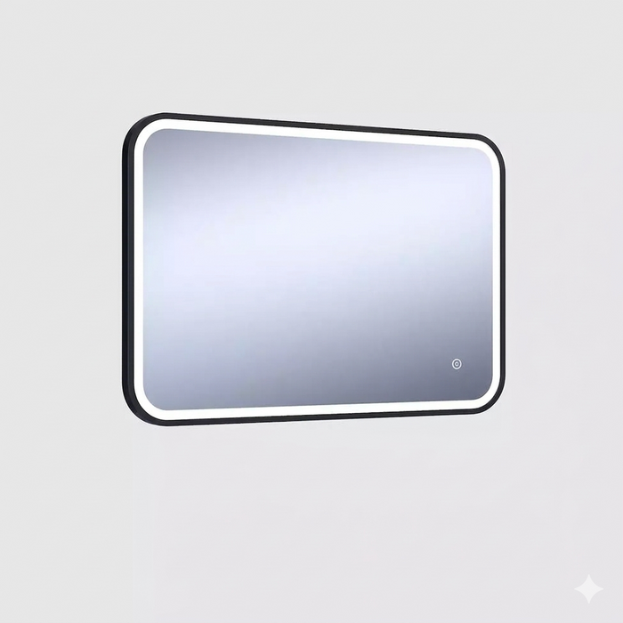 Black Frame 3 Color 900*700 Led Mirror Light Anti-Fog IP44