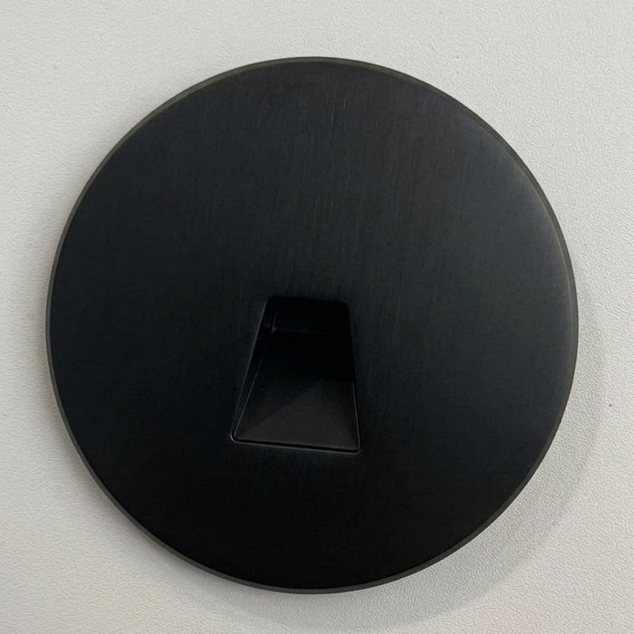 Aluminum Round Step Light Black Cover