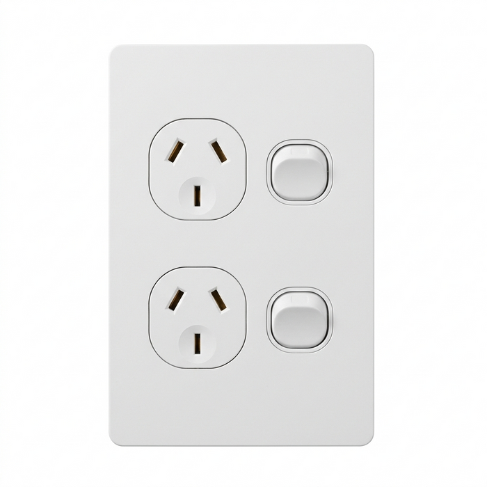 iluxlite Double Powerpoint 10A Vertital White
