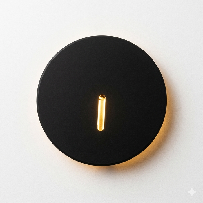 Aura Circular LED Step Light Black Cover