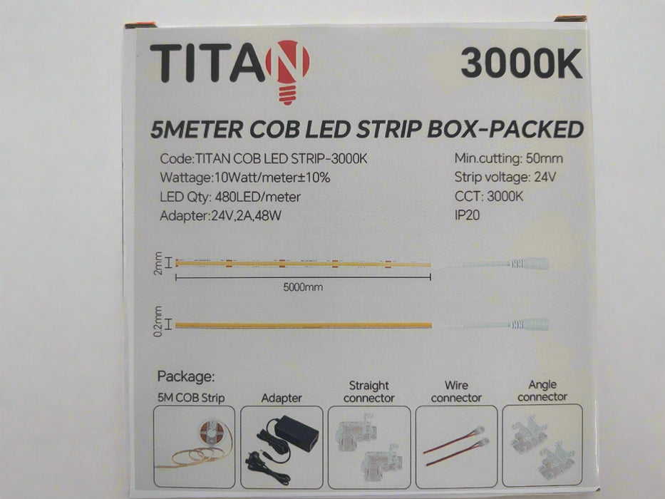 TITAN 5 Meter COB LED Strip Kits Online Only