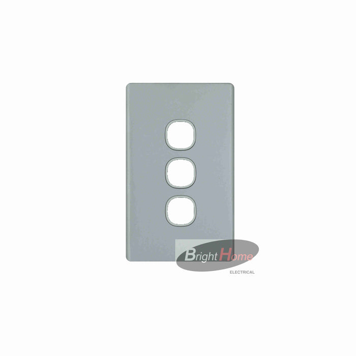 3 Gang Switch Panel Aluminium