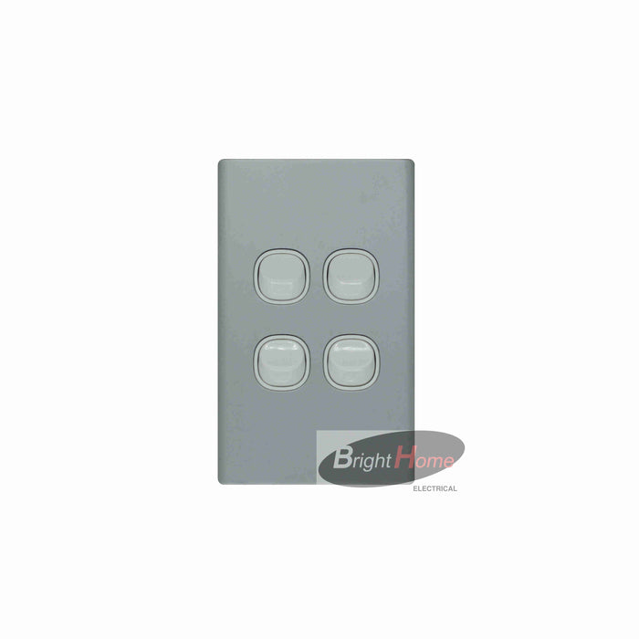 4 Gang Switch Aluminium