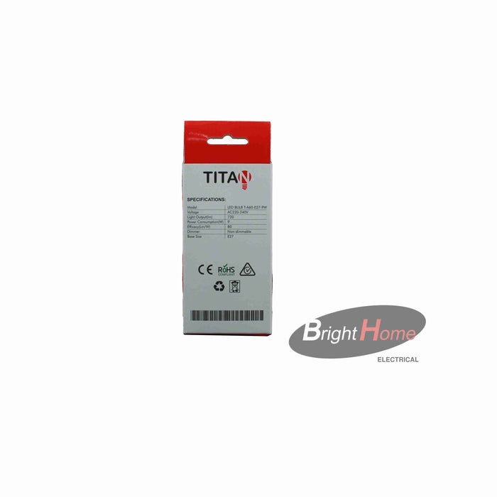 TITAN LED E27 Light Bulb 9W 3000K No Dimmable 720lm