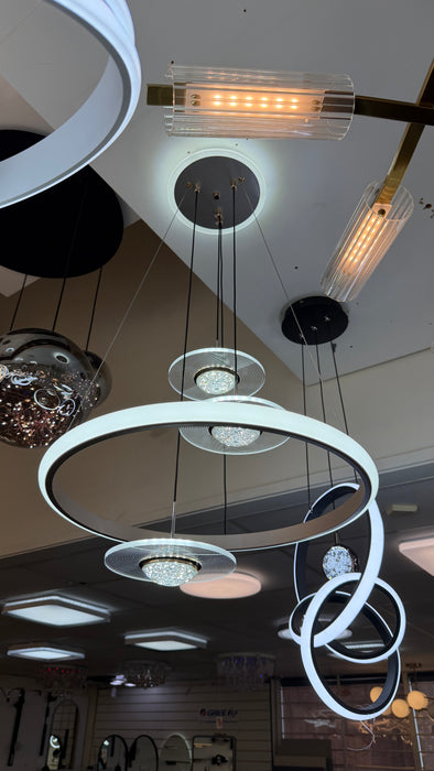 Celestial Disc 500mm Geometric Halo LED Pendant