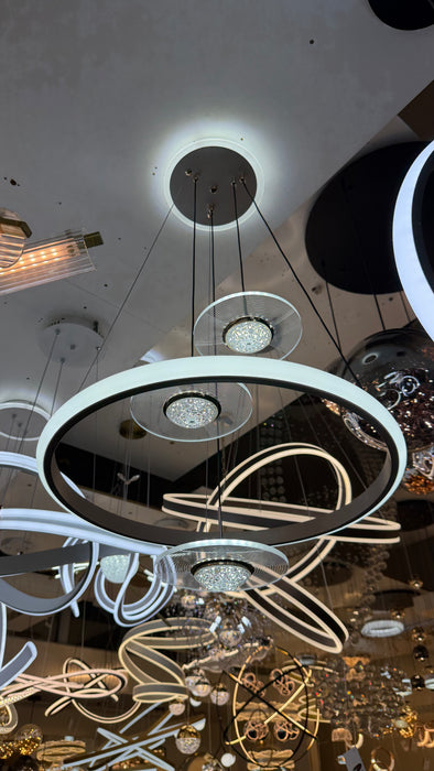 Celestial Disc 500mm Geometric Halo LED Pendant