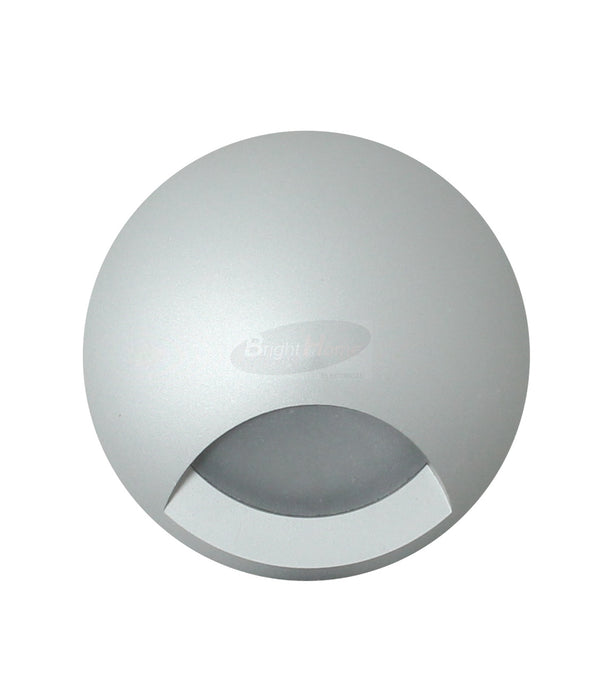 FANIS Silver Frame Round Modern LED Warm White Recessed step light