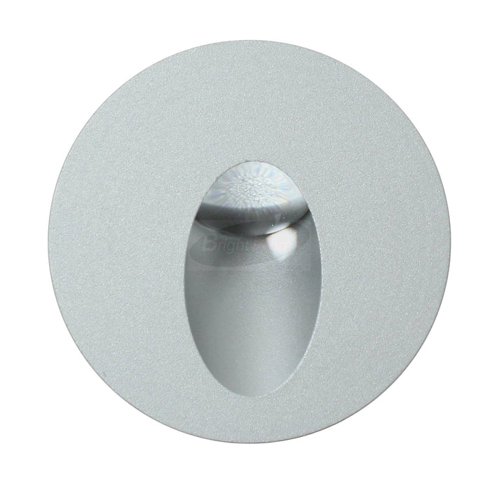 BTOBA Silver Frame Round Modern LED COOL WHITE Recessed step light