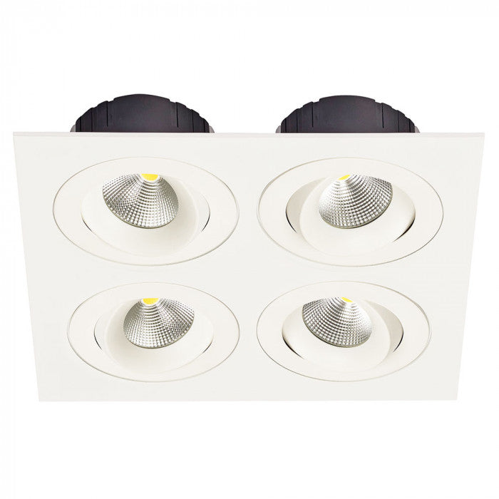 Quad Plate for Multiform LED Downlights BL/WH