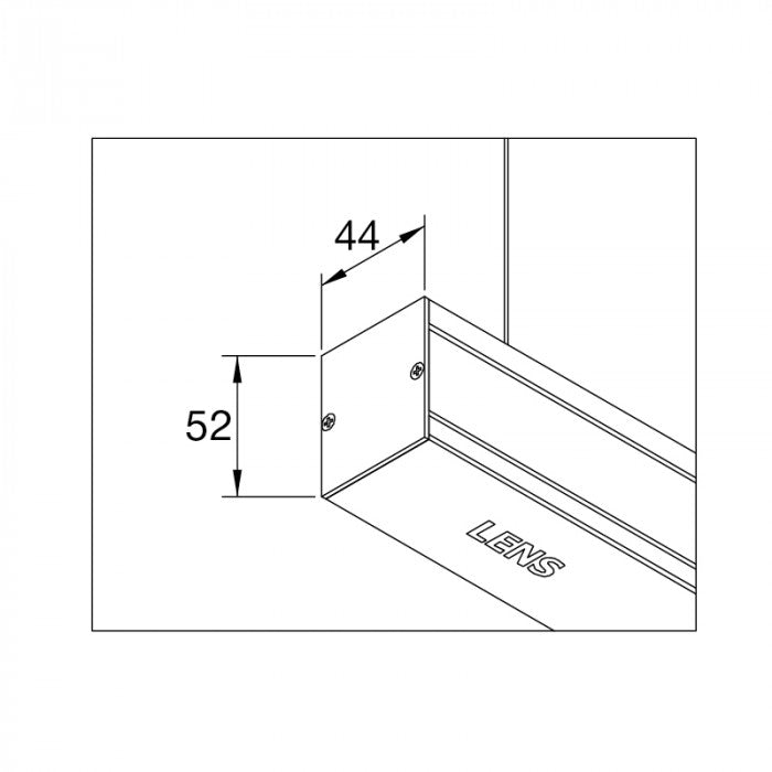 SU-LIND-21H Linear Suspension Mount Striplight 890mmL GY/WH