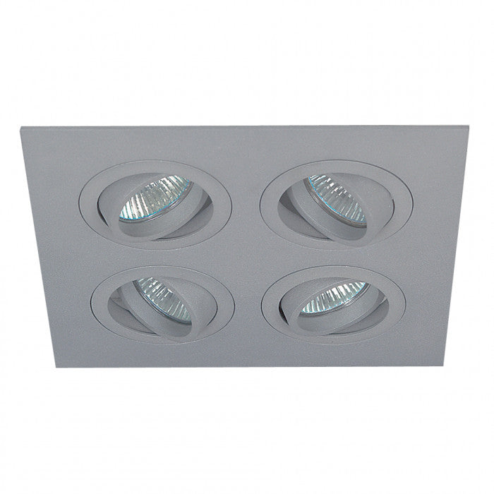 SU-SV-STLT4 MR16 Quardruple Architectural Downlight SI/WH Frame Only
