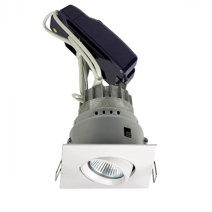 SU-SVE90S MR16 Square Fire Rated 30min Adjustable Downlight GD/SC/WH