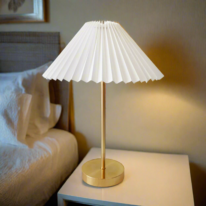 LIORA Elegant Bedside Table Lamp with Wood&TC Shade – E27, 25W Max Free AKL Shipping