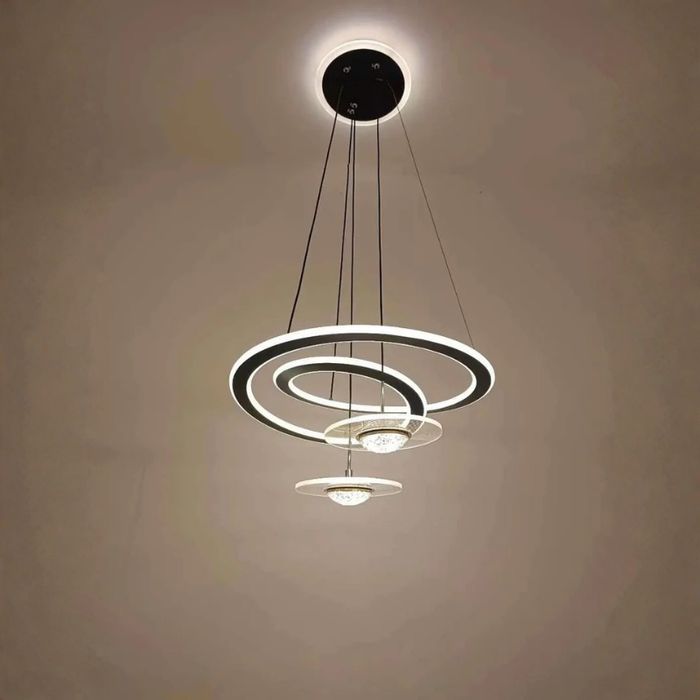 Eclipse Duo 500mm Acrylic LED Chandelier