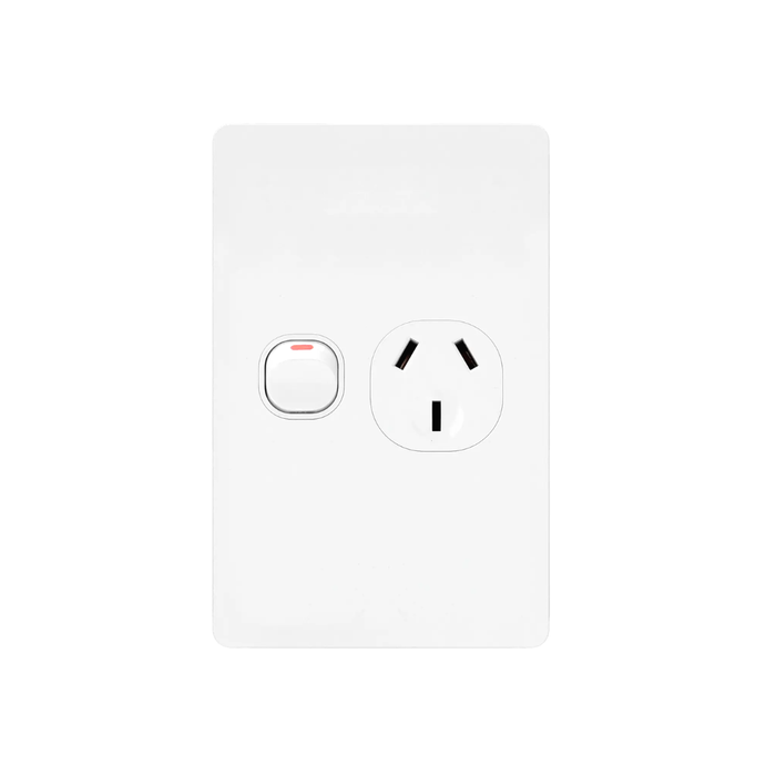 iluxlite Single Powerpoint 10A Vertical White
