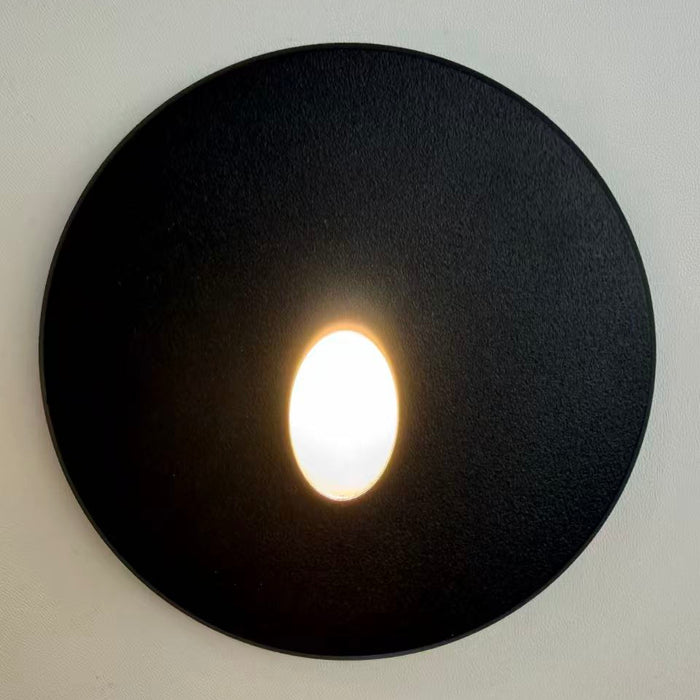Modern Round LED Step Light Black Cover