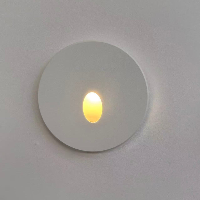 Modern Round LED Step Light White Cover