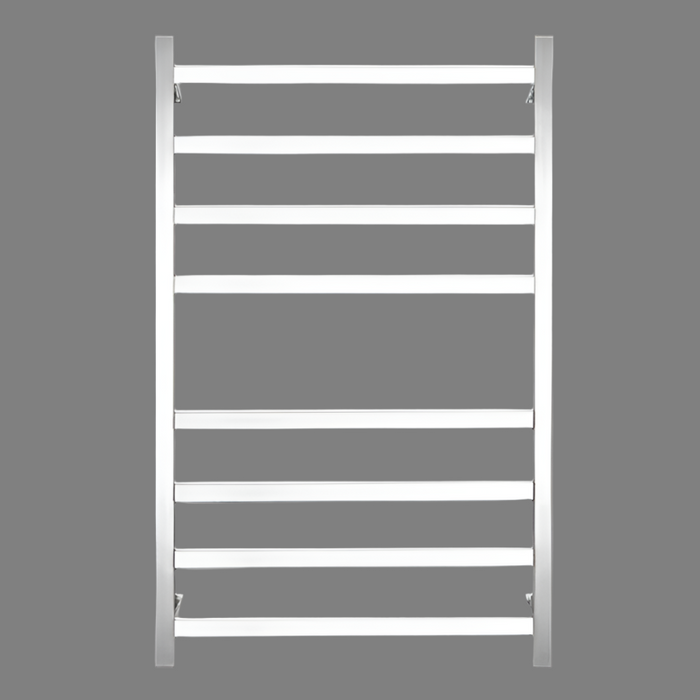 HTR Heated towel rail Stainless Steel Polished 8 Square bars 600Wx1000Hx120D 80W