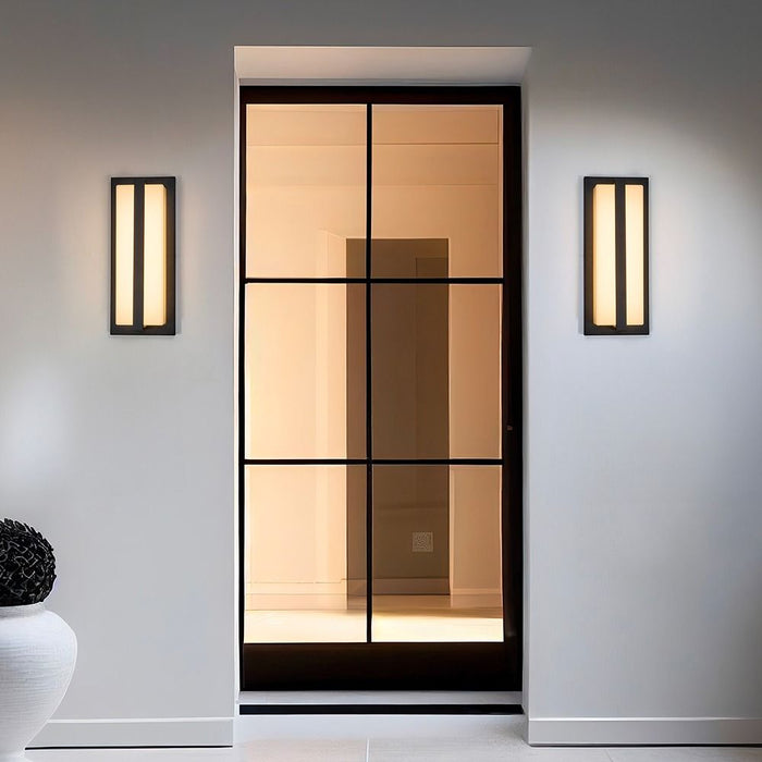 Black LED Corner Wall Light