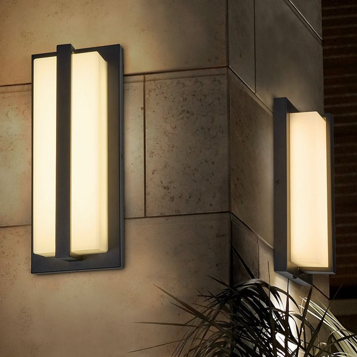 Black LED Corner Wall Light