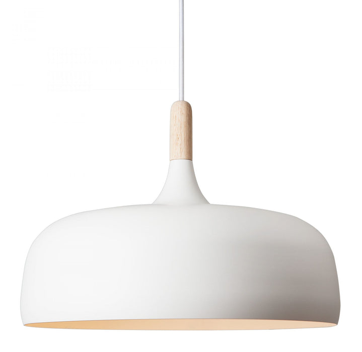 LUMIWALL Round Shape White Metal Single Head LED Pendant